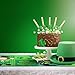 Jovitec Saint Patrick's Day Clover Table Runner Green Shamrock Table Runner for Saint Patrick's Day and Springs, 1 Pack
