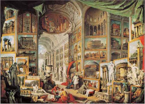 Ricordi Galleria con Vedute di Roma Antica 1000 Piece Giovanni Paolo Pannini Jigsaw Puzzle