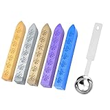 Wax Seal Sticks, Yoption 5 Pcs Flowers Manuscript Sealing Wax Sticks for Postage