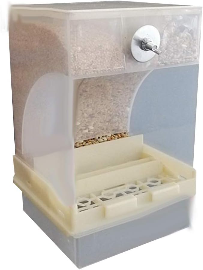 quanjucheer Parrot Pigeon Feeder,Bird Poultry Pet Splash Proof Automatic Food Container 5#