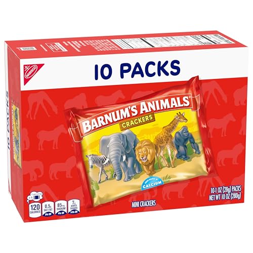 BARNUM’S ORIGINAL ANIMAL CRACKERS, KIDS SNACKS, 10 SNACK PACKS