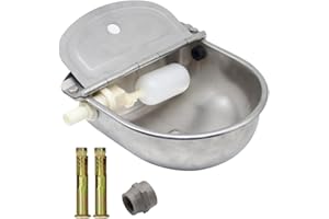 LUCKY FARM Automatic Dog Feeder Trough Bowl Dispenser Waterer for Pet Dog Horse Cattle Goat Sheep Water Stainless Steel Farm Tool
