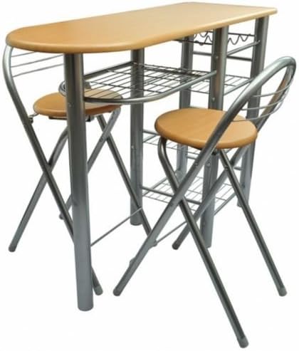 Amazon De Kuche Fruhstuck Bar Tisch Und 2 Stuhle Set Esszimmer Mobel Kleine Raume