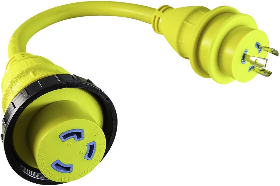 Marvine Cable Shore Power Adapter Marine 20Amp L5-20P to Marine 30Amp L5-30R Dogbone 1.5Ft : Sports & Outdoors