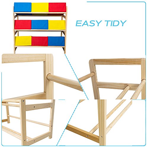 Baby Toy Organizer Storage Bins Removable Multicolored Storage Rack Folding Box for Kids Childrens Playroom Furniture