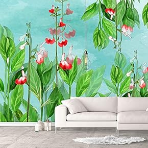 Wall Murals for Bedroom Green Plants Animals Removable Wallpaper Peel and Stick Wall Stickers - 66x96 inches