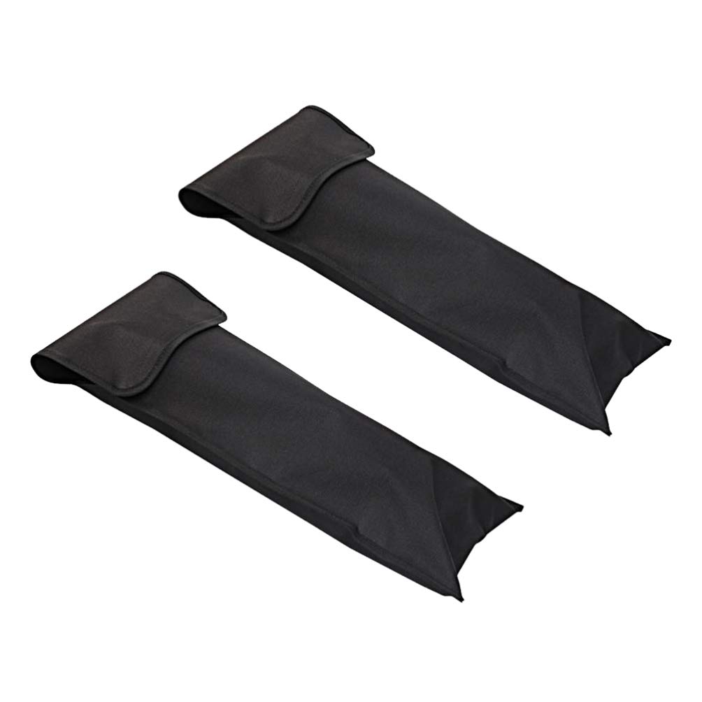 Hemoton 2pcs BBQ Tool Storage Bags Barbecue Tool Holder Bags for Camping Backyard Barbecue Black
