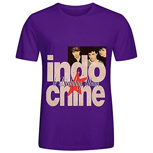 Indochine Le Birthday Album 1981 1991 Soul Mens O Neck Art Tee Shirts Purple