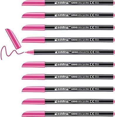 1200-009 - Caja con 10 Rotuladores 1200 con Punta de Fibra - 1mm - Rosa