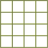 2" Squares x 16 Multi Cookie Cutter (8.3&rdquo;x8.3&rdquo;)