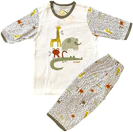 Criket Baby Boy's 2 Piece Soft and Light 100% Korean Cotton Pajama Set 24M White