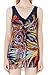 wantdo Women's High Waist Swimsuit Plus Size Swimdress Padded Beach Suit Feather 3XL US 12-14
