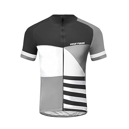 Uglyfrog Bike Wear-Promi Plaid-Malerei Design Herren Fahrradtrikot Slim Fit Kurzarm Fahrrad MTB Shirt Einen.Kreislauf.Durchma