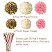 PAXCOO 97 Pcs Pink and Gold Party Supplies with Tassel Garland Paper Flower Pom Poms and Fringe Curtain for Baby Shower Girl 1st Birthday Decorations