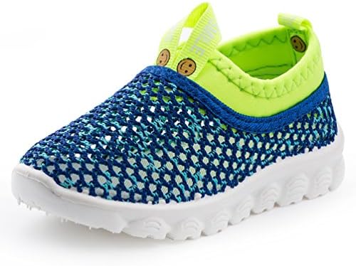 KEVENI Kids Lightweight Aqua Shoes Slip-on Mesh Breathable Sneakers Boys Girls for Walking Running Beach Pool