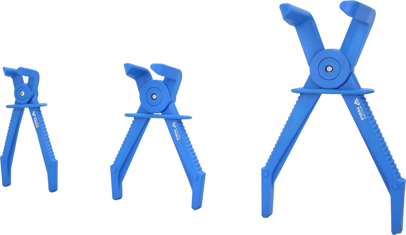 BRILLIANT TOOLS BT521015 Hose Clamp Pliers Set, 90° Angled, 3-Piece [Powered by KS Tools]