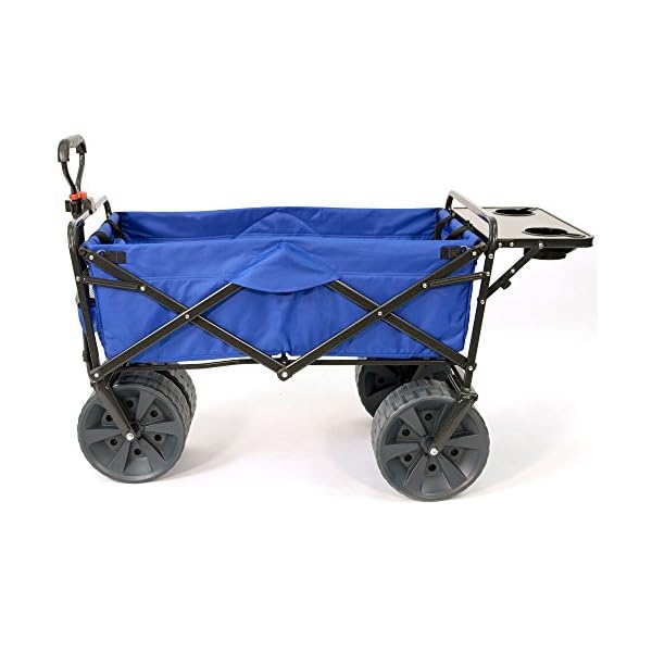 Mac Sports Heavy Duty Steel Frame Collapsible Folding 150-Lb Capacity Outdoor Beach Garden Utility Wagon Cart with 4 All…