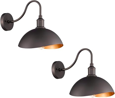 Amazon Com Emliviar Gooseneck Barn Lights 2 Pack Vintage