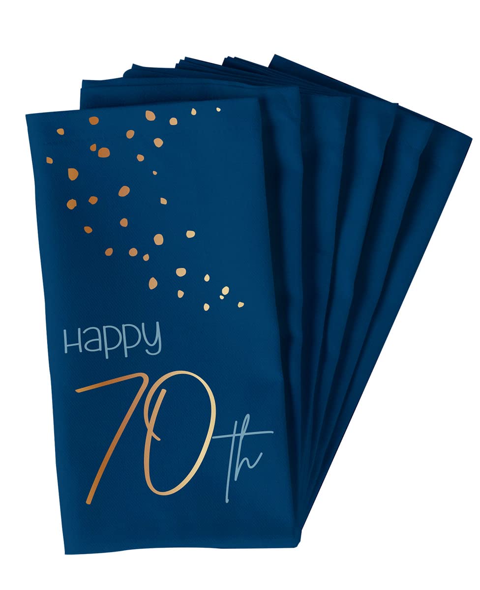 Folat 66270 Napkins Elegant True Blue 70 Years 33 x 33 cm Pack of 10