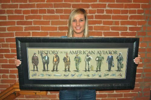 History of the American Aviator Framed Poster Print with Double Matting