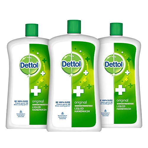Dettol Liquid Handwash Refill Bottle – Original Germ Protection Hand Wash (Pack of 3 – 900ml each) | Antibacterial…