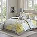 Comfort Spaces Enya Comforter Set-Modern Floral Design All Season Down Alternative Bedding, Matching Shams, Bedskirt, Decorative Pillows, King(104