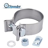 ESPEEDER 2"Stainless Steel Butt Joint Narrow Band Exhaust Seal Clamp with 1 Block
