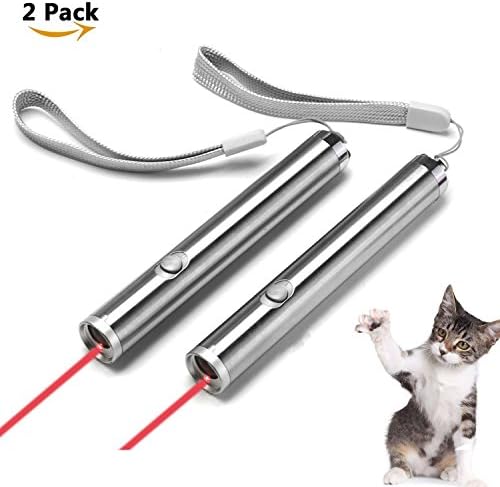 Cat LED Light Pointer-2 pack,Needobi Pointer Interactive Toys Pet Scratching Training Battery Powered Tool Exercise Toy