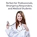 White Coat Dual Head Stethoscope, Lightweight and Acoustical with Protective Case – Jet Black Plus LED Pen Light Pupil Gauge