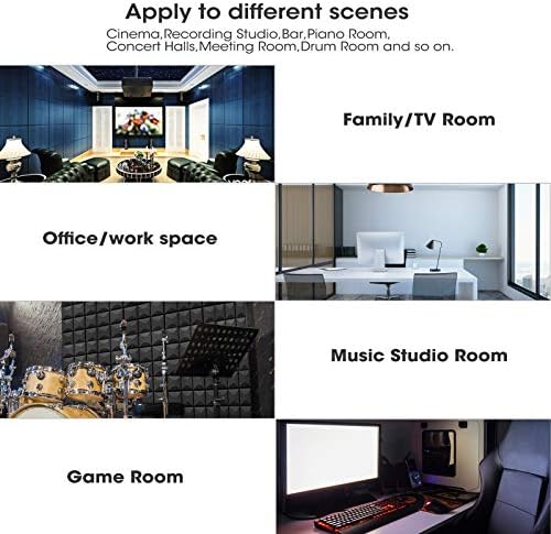 Acoustic foam panels for sound insulation in home studios.