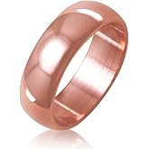IVY & BAUBLE Pure Uncoated Solid Copper Ring for Men & Women — Lab-Tested, Raw Authentic Copper Band, Wellness Jewelry, Crafted in USA, 3mm/6mm/8mm, Size 4-13