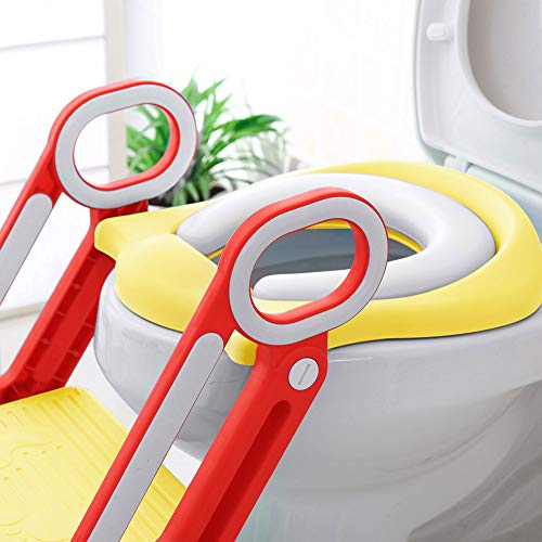 Mangohood Potty Training Toilet Seat with Step Stool Ladder for Boys and Girls Baby Toddler Kid