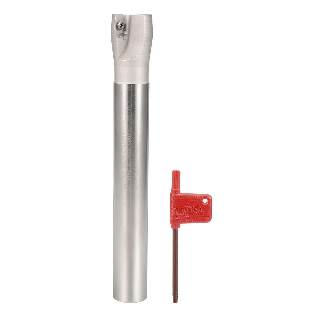 Sourcingmap 1" x 8" Indexable End Mill 2 Flute 90 Degree BAP400R R0.8 for APMT1604 Insert