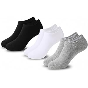 3 Pairs Non Slip No Show Socks Low Cut Invisible Liner Ankle Socks Breathable Casual Socks for Men Women