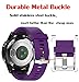 ANCOOL Compatible with Fenix 5S Bands Easy Fit 20mm Silicone Watch Bands Replacement for Fenix 7S/D2 Delta S/Fenix 6S/Fenix 6S Pro/Fenix 5S Plus Smartwatches (Silver Buckle, Purple)