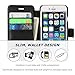iPhone 8 Case, iPhone 7 Wallet Case, SHIELDON Premium Genuine Leather [Slim] Flip Case with [Card Slot] [Magnetic Closure] Stand Function Folio Flip Book Case Cover for iPhone 7 / iPhone 8 - Black