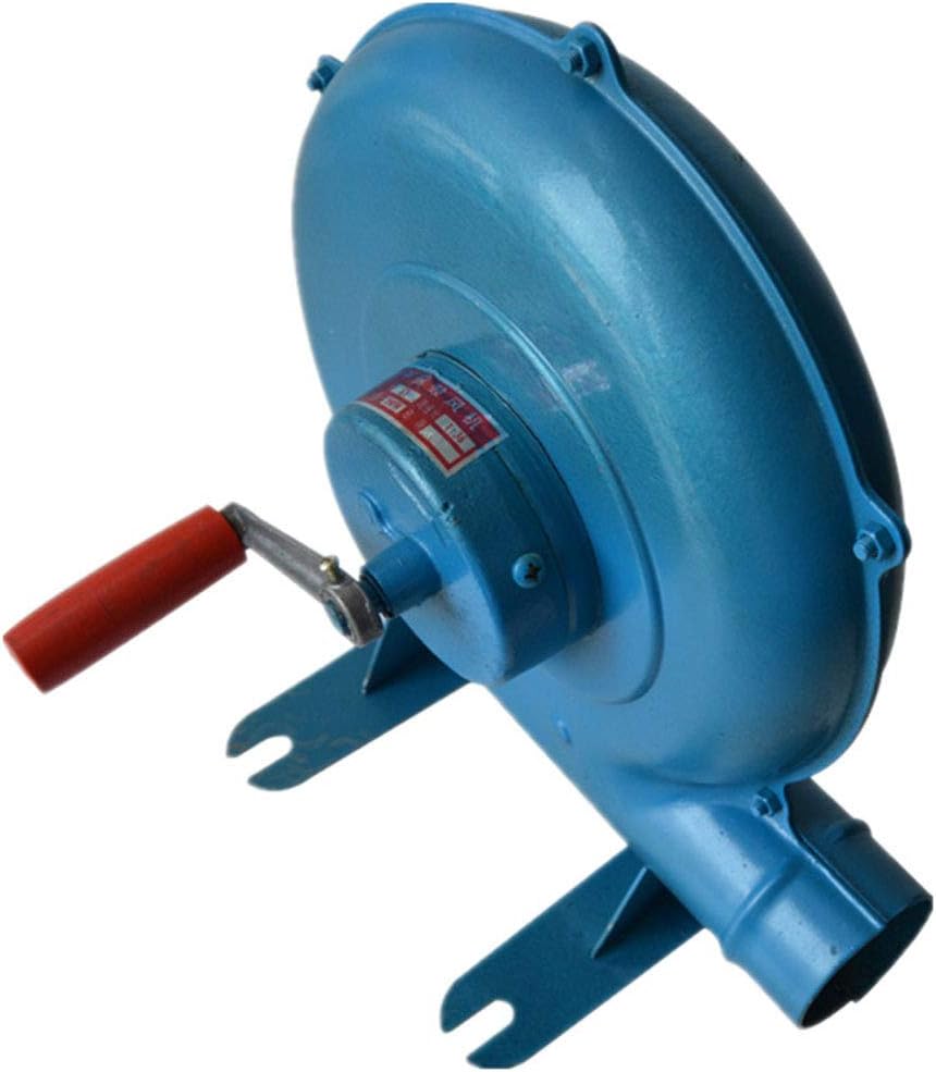 WumudidiHand Crank Blacksmith Forge Blower,BBQ Fan Coal Lighter Grill BBQ Lighters FAN-BLUE,300W