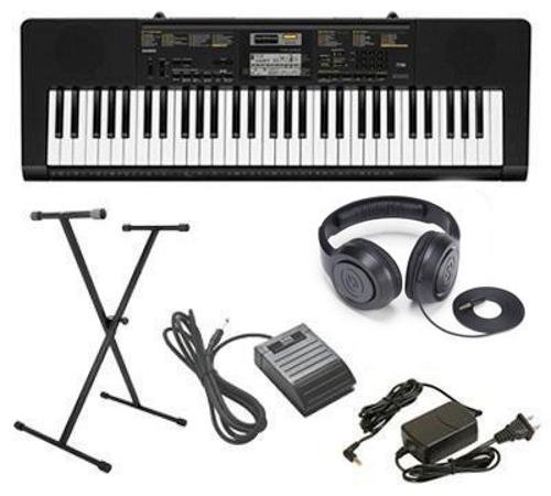 Casio CTK-2400 5 pc Ultra-Premium Keyboard Package With Headphones, Stand, Sustain pedal and Power supply
