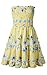 Angashion Women's Floral Strapless Pleated Flowy Skater Mini Tube Dress Yellow