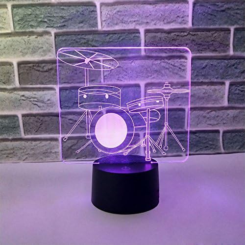 WUHUHAI 3D Lamp Illusion Night Light, Touch Button 3D Optical Illusion Table Desk Lamp with 7 Color Light, 3D Light for Desk, Bookshelf or Bedside Table