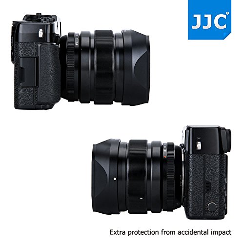 Square Metal Lens Hood w/Hood Cap Replace Fuji LHXF23 for Fujifilm