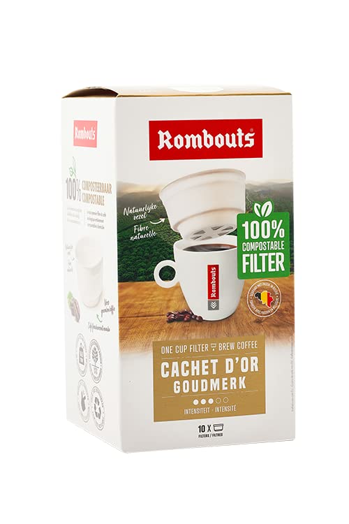 Rombouts Cachet D'or compostable one Cup Filters 4 Pack - 40 Filters