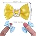 UEETEK 60PCS (30 Paris) Cute Puppy Dog Small Bowknot Hair Bows with Rubber Bands Handmade Hair Accessories Bow Pet Grooming Products (60 Pcs,Cute Patterns)
