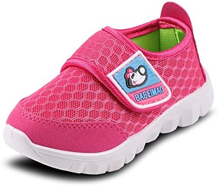 chen sout Baby Boy Girl Shoes Breathable Mesh Lightweight Sneakers Running Toddler Tennis Shoes(Pink,23)