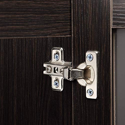 24" Modern MDF Bathroom Vanity And Sink Combo Stand Cabinet with Vanity Mirror,Vessel Sink with Faucet Hole and Pop Up Drain,Espresso Wood Vanity Units