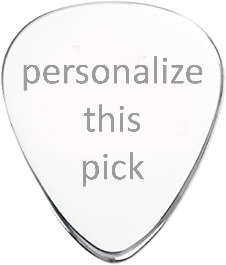 Custom Guitar Pick Engrave your Pic Plectrum Shiny Aluminium Musical Instruments