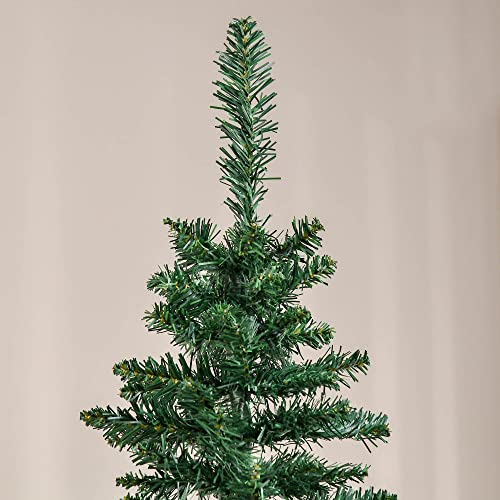 7' Artificial Pencil Christmas Tree, Slim Xmas Tree with 499