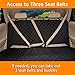 YESYEES Waterproof Dog Car Seat Covers Pet Seat Cover Nonslip Bench Seat Cover Compatible for Middle Seat Belt Fits Most Cars, Trucks and SUVs