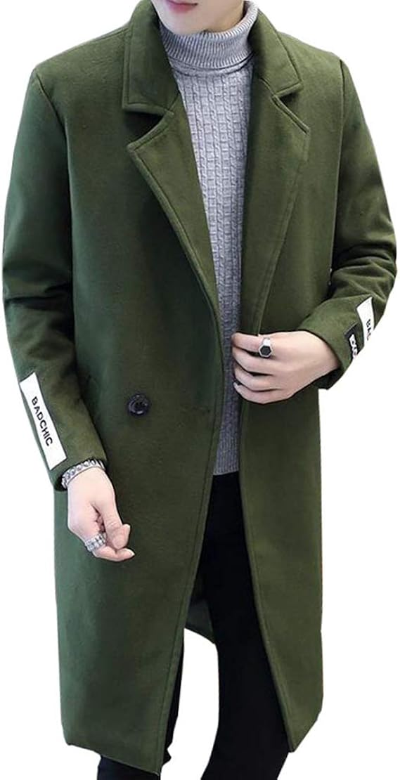 Amazon Hsfeo メルトン チェスターコート メンズ 秋冬 大きいサイズ ロング丈 ラシャコート 紳士服 防寒 防風 保温 ファッション スリム かっこいい 通学 通勤 お出かけ 英字柄 無地 ブラック グリーン Sー5xl コート ジャケット 通販