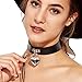 JOJO & LIN Goth Gothic Accessories Handmade Chokers for Women Collar Necklace (Black Heart Locket)